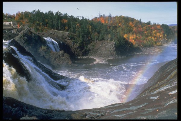341012 Chaudiere Falls & Rainbow Near Quebec City, Quebec A4 Photo Print