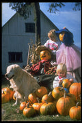 341028 McClelland Farm, Halloween Display, Cantley, Quebec A4 Photo Print