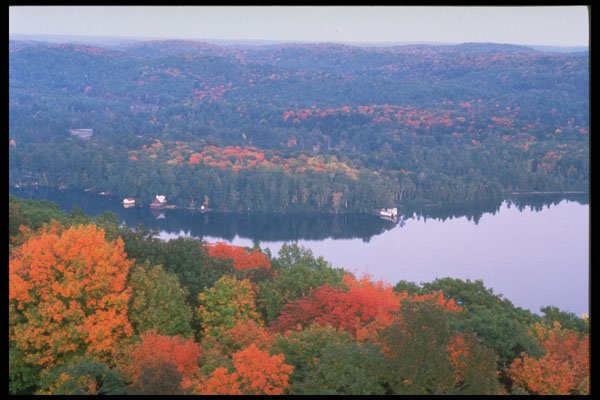 341064 Aerial View Of Haliburton, Dorset, Ontario A4 Photo Print