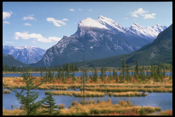 341066 Vermillion Lakes And Mount Rundle, Alberta A4 Photo Print