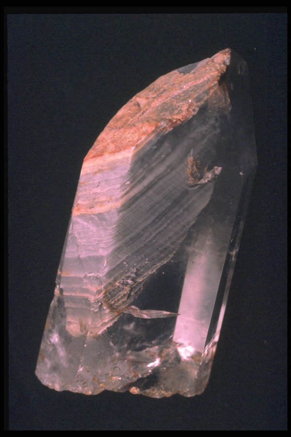 342017 Quartz Crystal With Calcite Growth Rings A4 Photo Print