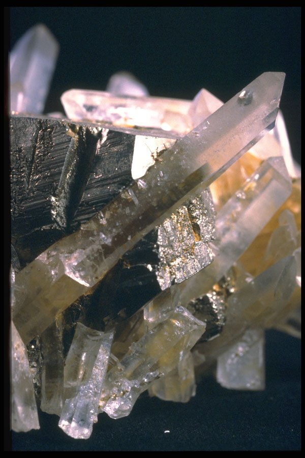 342028 Pyrite With Quartz (detail) A4 Photo Print