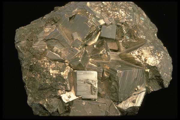 342074 Iron Pyrite (Peru) A4 Photo Print