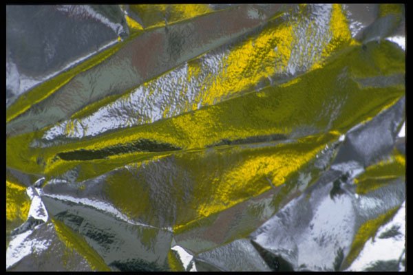 343001 Yellow On Wrinkled Silver Reflector A4 Photo Print