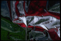343002 Red And Green On Wrinkled Silver Reflector A4 Photo Print