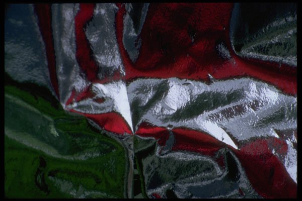 343002 Red And Green On Wrinkled Silver Reflector A4 Photo Print