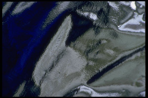 343004 Blue On Wrinkled Silver Reflector A4 Photo Print