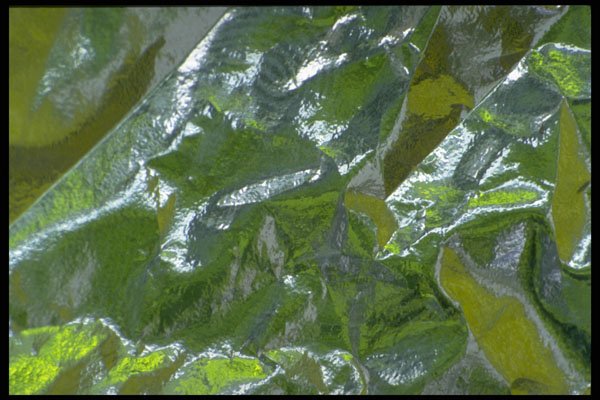 343008 Yellow And Green On Wrinkled Silver Reflector A4 Photo Print