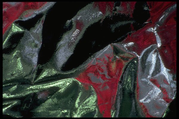 343009 Red And Green On Wrinkled Silver Reflector A4 Photo Print