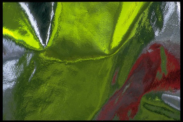 343014 Red And Green On Wrinkled Silver Reflector A4 Photo Print