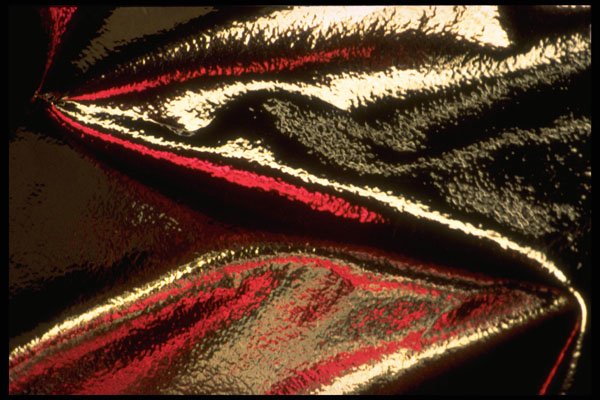 343018 Red On Wrinkled Silver Reflector A4 Photo Print