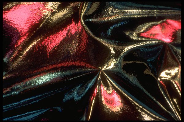 343019 Red And Blue On Wrinkled Silver Reflector A4 Photo Print