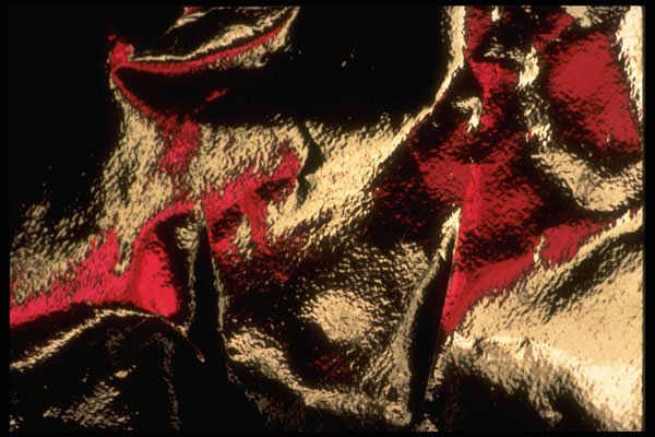 343021 Red On Wrinkled Silver Reflector A4 Photo Print