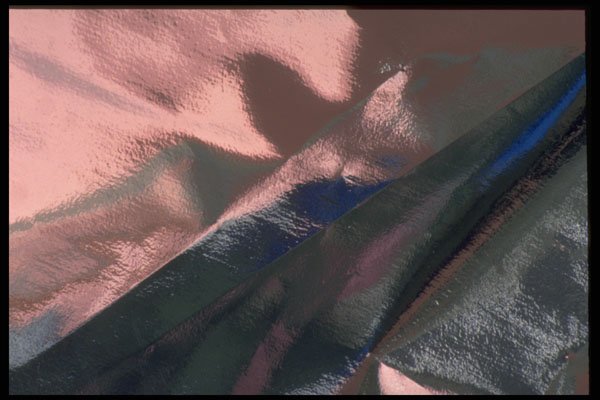 343022 Pink, Blue And Green On Wrinkled Silver Reflector A4 Photo Print