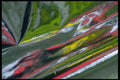 343028 Red, Green And Yellow On Wrinkled Silver Reflector A4 Photo Print