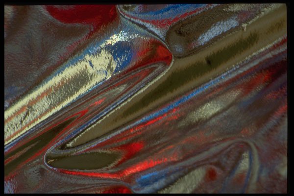343031 Red And Blue On Wrinkled Silver Reflector A4 Photo Print