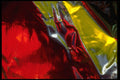 343039 Red And Yellow On Wrinkled Silver Reflector A4 Photo Print