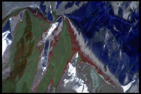 343046 Red, Green And Blue On Wrinkled Silver Reflector A4 Photo Print