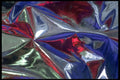 343047 Red And Purple On Wrinkled Silver Reflector A4 Photo Print