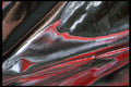 343050 Red And Dark Pink On Wrinkled Silver Reflector A4 Photo Print