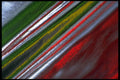 343054 Red, Green And Yellow On Wrinkled Silver Reflector A4 Photo Print