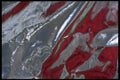 343055 Red On Wrinkled Silver Reflector A4 Photo Print