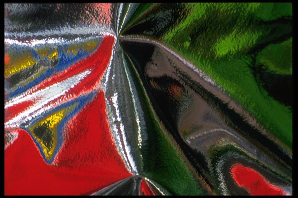 343056 Colors On Wrinkled Silver Reflector A4 Photo Print