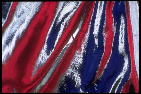 343063 Red And Blue On Wrinkled Silver Reflector A4 Photo Print