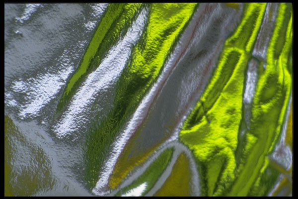 343069 Yellow And Green On Wrinkled Silver Reflector A4 Photo Print