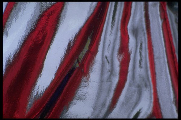343073 Red On Wrinkled Silver Reflector A4 Photo Print