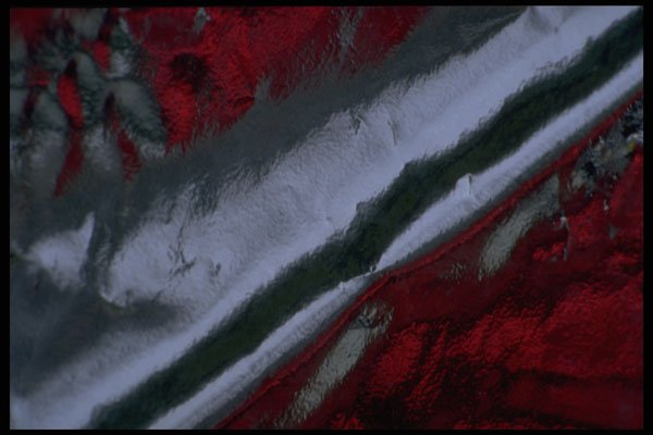 343076 Red On Wrinkled Silver Reflector A4 Photo Print