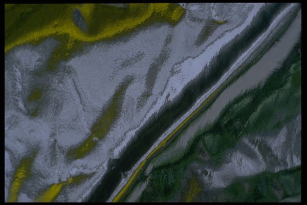 343078 Yellow And Green On Wrinkled Silver Reflector A4 Photo Print