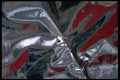 343081 Red And Blue On Wrinkled Silver Reflector A4 Photo Print
