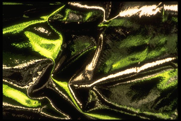 343085 Green On Wrinkled Silver Reflector A4 Photo Print