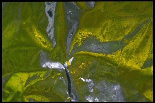343097 Yellow And Green On Wrinkled Silver Reflector A4 Photo Print