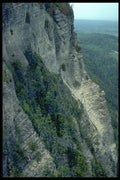 344008 Cliff Wall, Forillon, Gaspe, Quebec A4 Photo Print