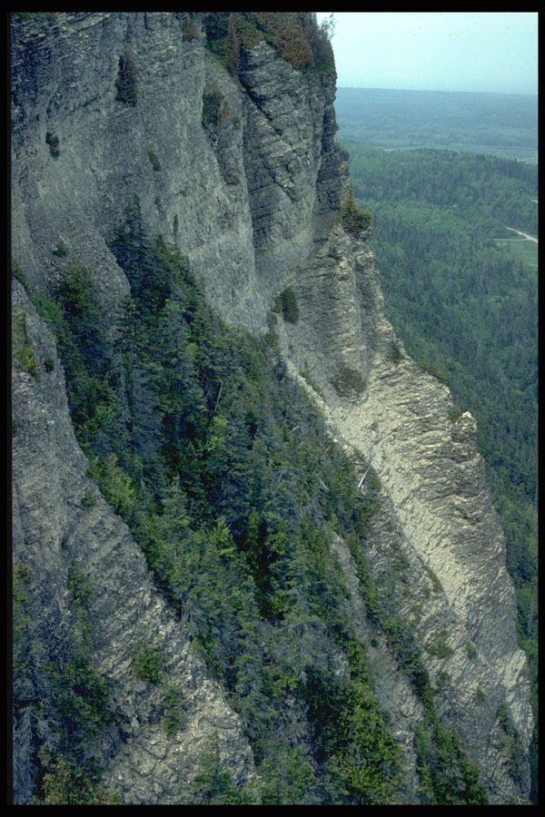 344008 Cliff Wall, Forillon, Gaspe, Quebec A4 Photo Print
