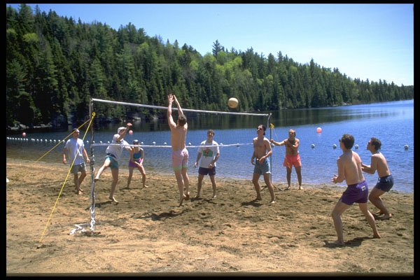 344013 Beach Volleyball, La Mauricie, Quebec A4 Photo Print