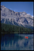 344037 Canoeing Emerald Lake, Yoho, British Columbia A4 Photo Print