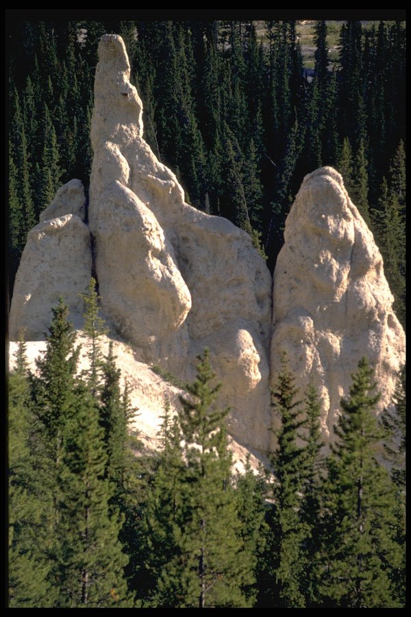344038 Hoodoos, Yoho, British Columbia A4 Photo Print