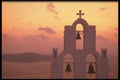 345061 Santorini Fira At Sunset, Greece A4 Photo Print