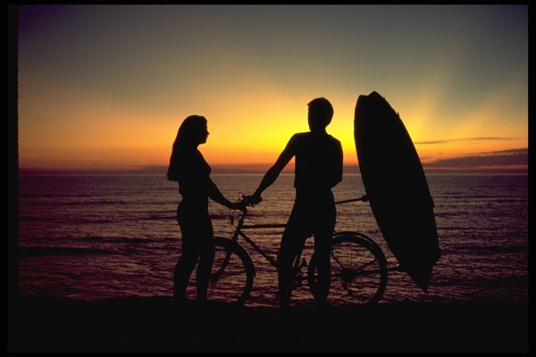 345089 Friends At Twilight, California Coast A4 Photo Print