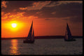 345092 Sunset Sailers A4 Photo Print