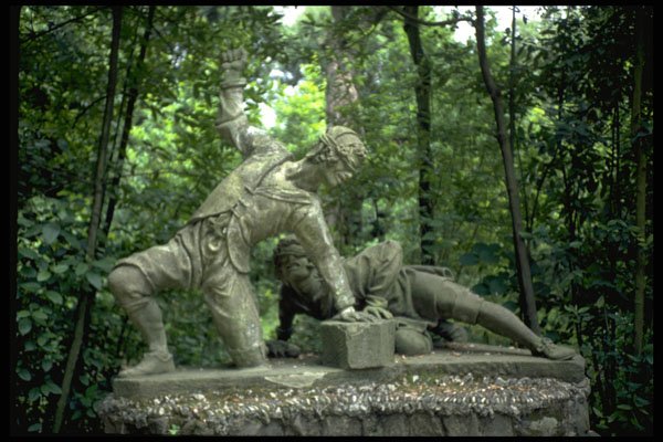 346021 Blindfolded Youth Statue Boboli Gardens, Italy A4 Photo Print