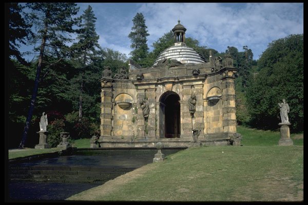 346028 Cascade House Chatsworth, England A4 Photo Print