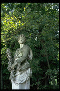 346032 Statue With Garland Versailles, France A4 Photo Print