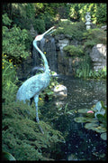 346071 Crane And Waterfall Compton Acres, England A4 Photo Print