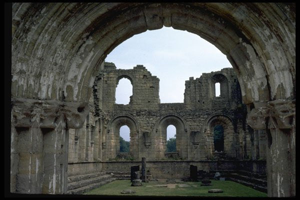 346078 Arch Fountains Abbey, England A4 Photo Print