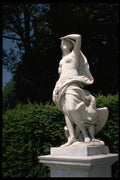 346082 Woman And Swan Versailles, France A4 Photo Print