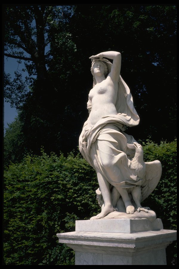 346082 Woman And Swan Versailles, France A4 Photo Print